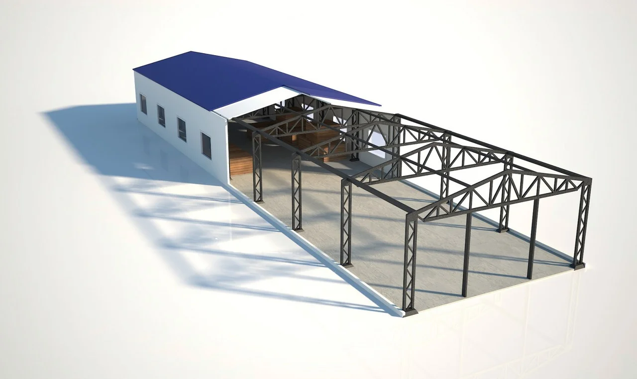 Производственный ангар - металлический ангар для производства фото