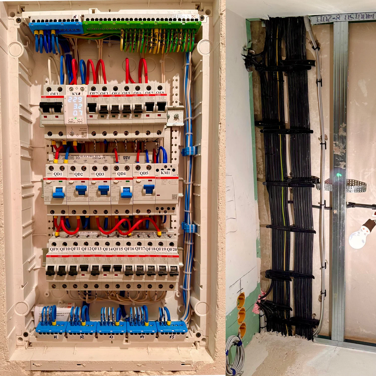 Установка электрических щитов - распределительные щиты и автоматы