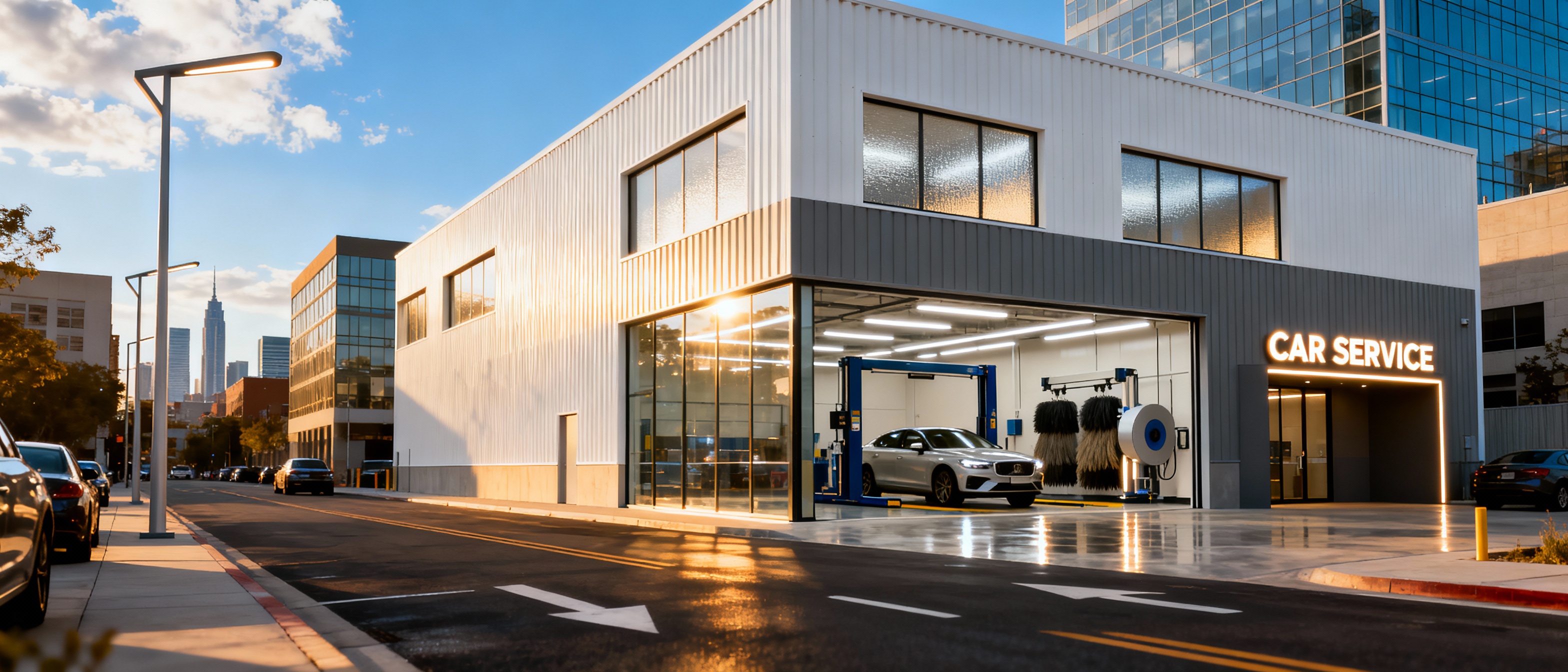 Модульные СТО и автомойки из сэндвич-панелей - готовые объекты под ключ