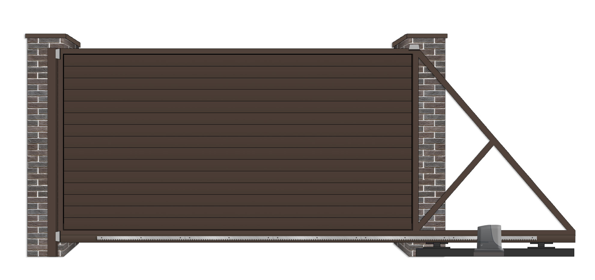 Ворота из профнастила в Московской области - современный дизайн